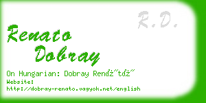 renato dobray business card